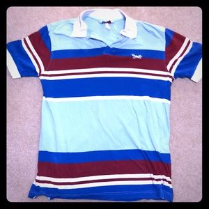 Vintage Retro Fox Polo Shirt Medium